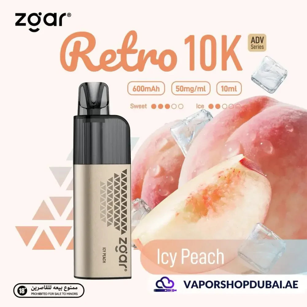 ZGAR Retro 10000 Puffs Best Vape flavors UAE | Emirates Vapor Dubai