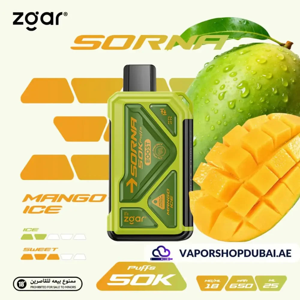 ZGAR Sorna 50000 Puffs Best Vape best price UAE — ESMA certified