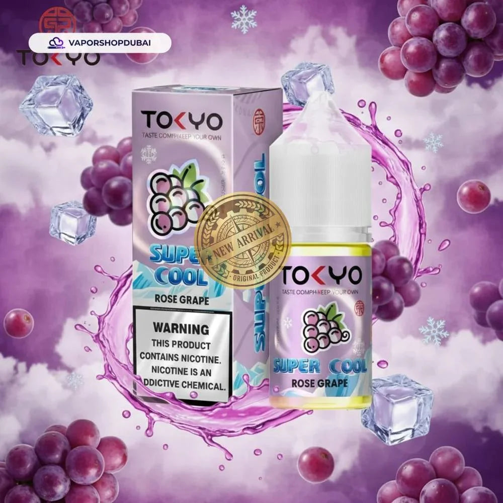 Tokyo Super Cool Saltnic 20mg 30ml E-liquid rose-grape UAE | Emirates Vapor