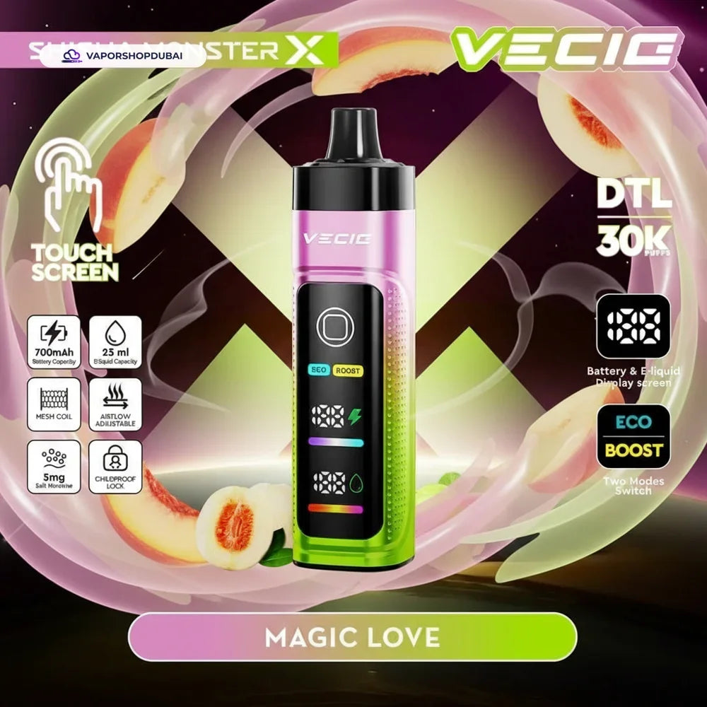 Vecig Shisha Monster X 30K DTL Disposable Hookah Vape In UAE
