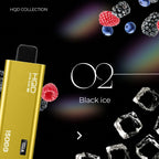 HQD Cuvie Slick Pro 15000 Puffs Black Ice flavor collection poster UAE