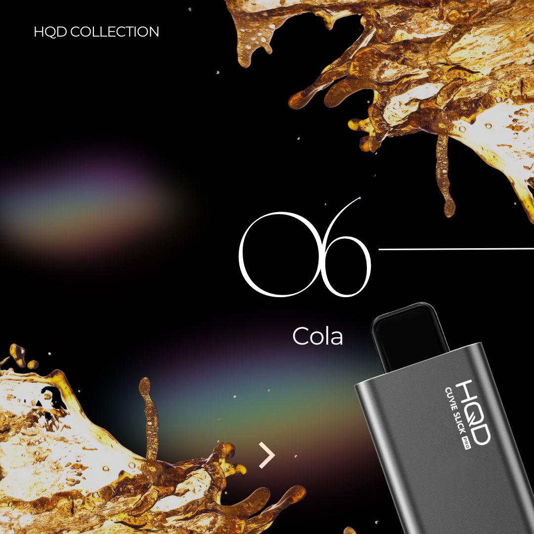 HQD Cuvie Slick Pro 15000 Puffs Cola flavor collection poster UAE