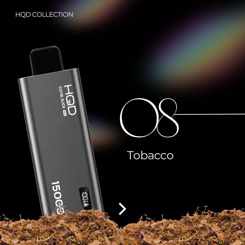 HQD Cuvie Slick Pro 15000 Puffs Tobacco flavor collection poster UAE