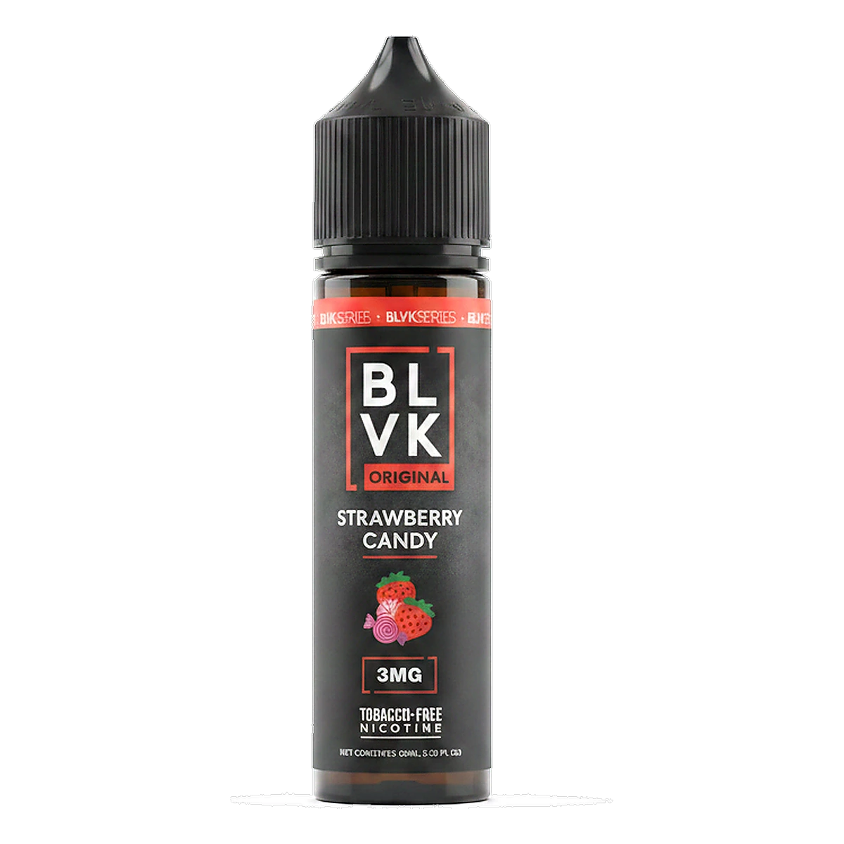BLVK 60ml E-Liquid 3mg Premium Freebase Vape Juice In UAE strawberry-candy UAE