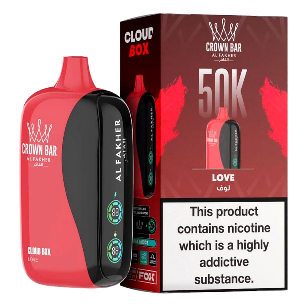 Crown Bar Al Fakher 50000 Puffs Cloud Box Love flavor - disposable vape UAE