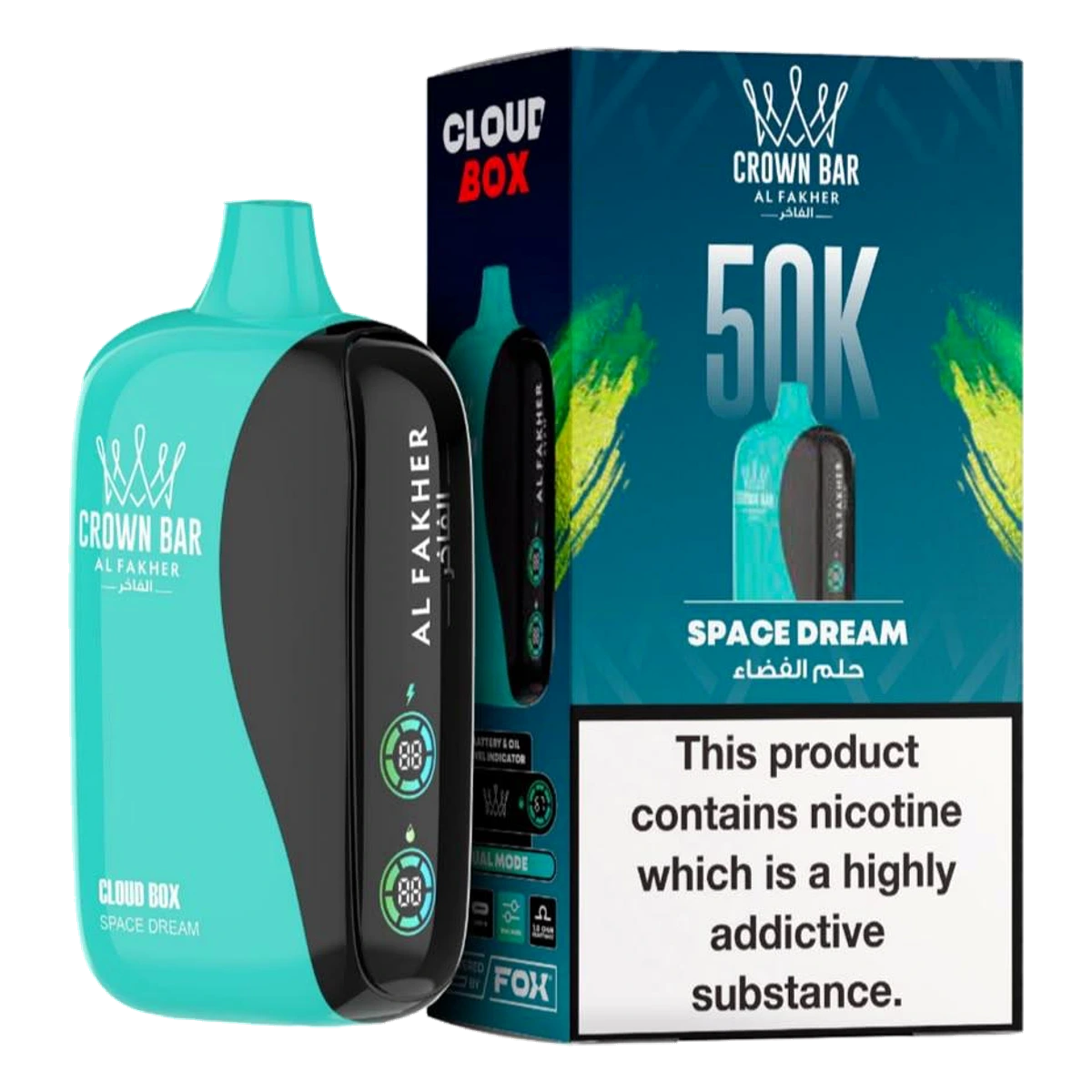 Crown Bar Al Fakher 50000 Puffs Cloud Box Space Dream flavor - disposable vape UAE