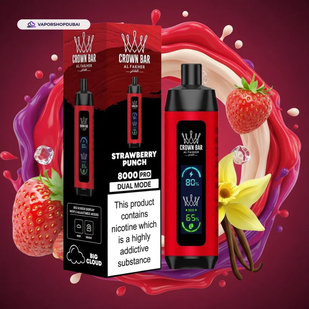 Crown Bar Al Fakher 8000 Pro DTL 8000Puffs Dual Mode Disposable Vape In UAE