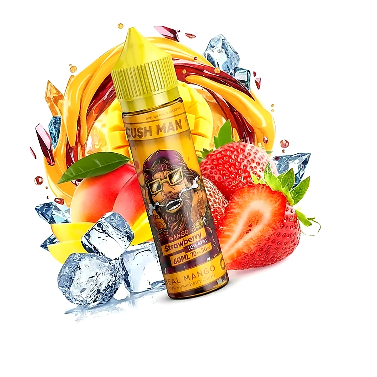 Cush Man Mango Strawberry by Nasty 60ml E-liquid In UAE