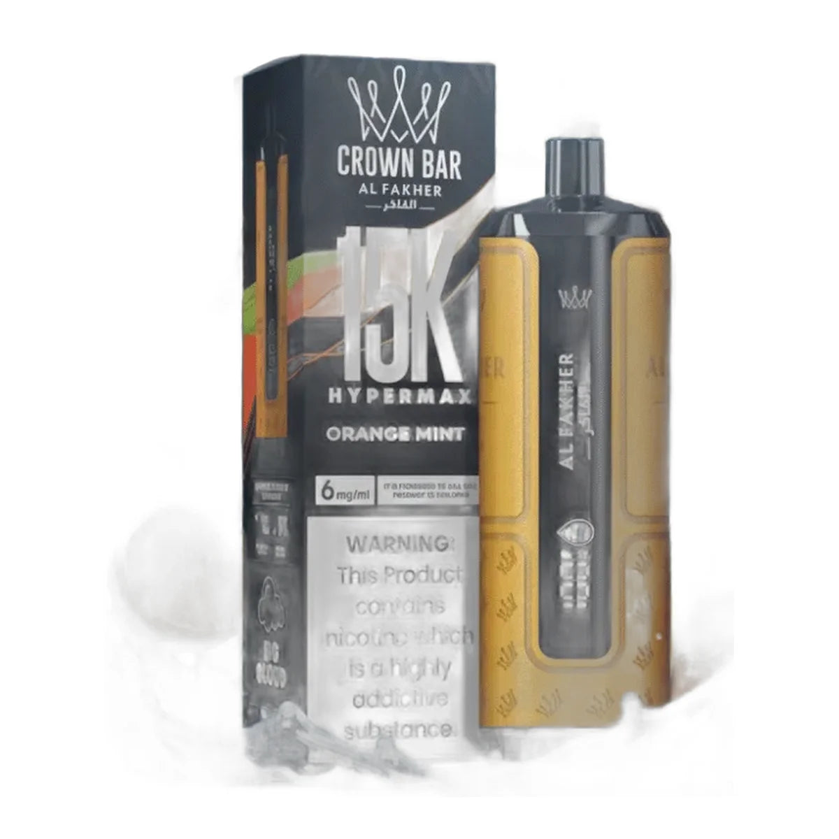 AL FAKHER Crown Bar 15000 AL FAKHER Vape Best Vape Shop (2026) Orange Mint Shisha Flavor Dubai UAE | Emirates Vapor