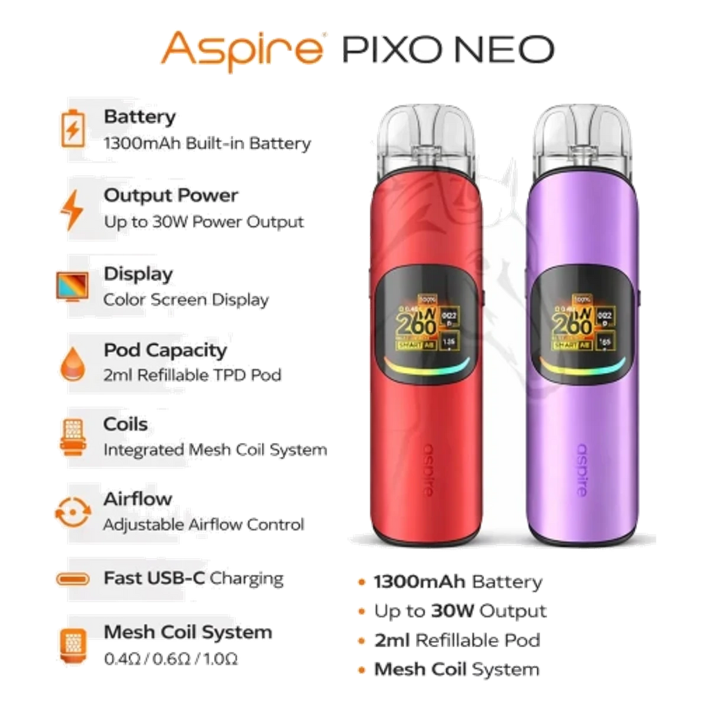Aspire Pixo Neo Vape Kit Uae — AED 100 | Emirates Vapor