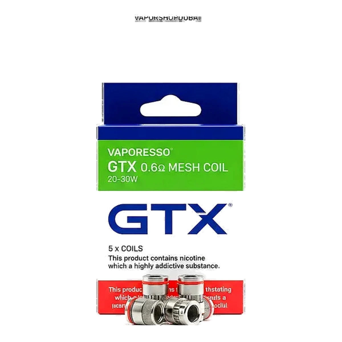 Buy Vaporesso Gtx Replacement Coils 1-2ohm UAE | Emirates Vapor