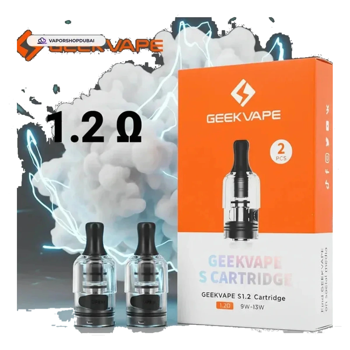 Geekvape Wenax S3 Replacement Pods 2Ml 2 Pieces Uae — AED 40 | Emirates Vapor