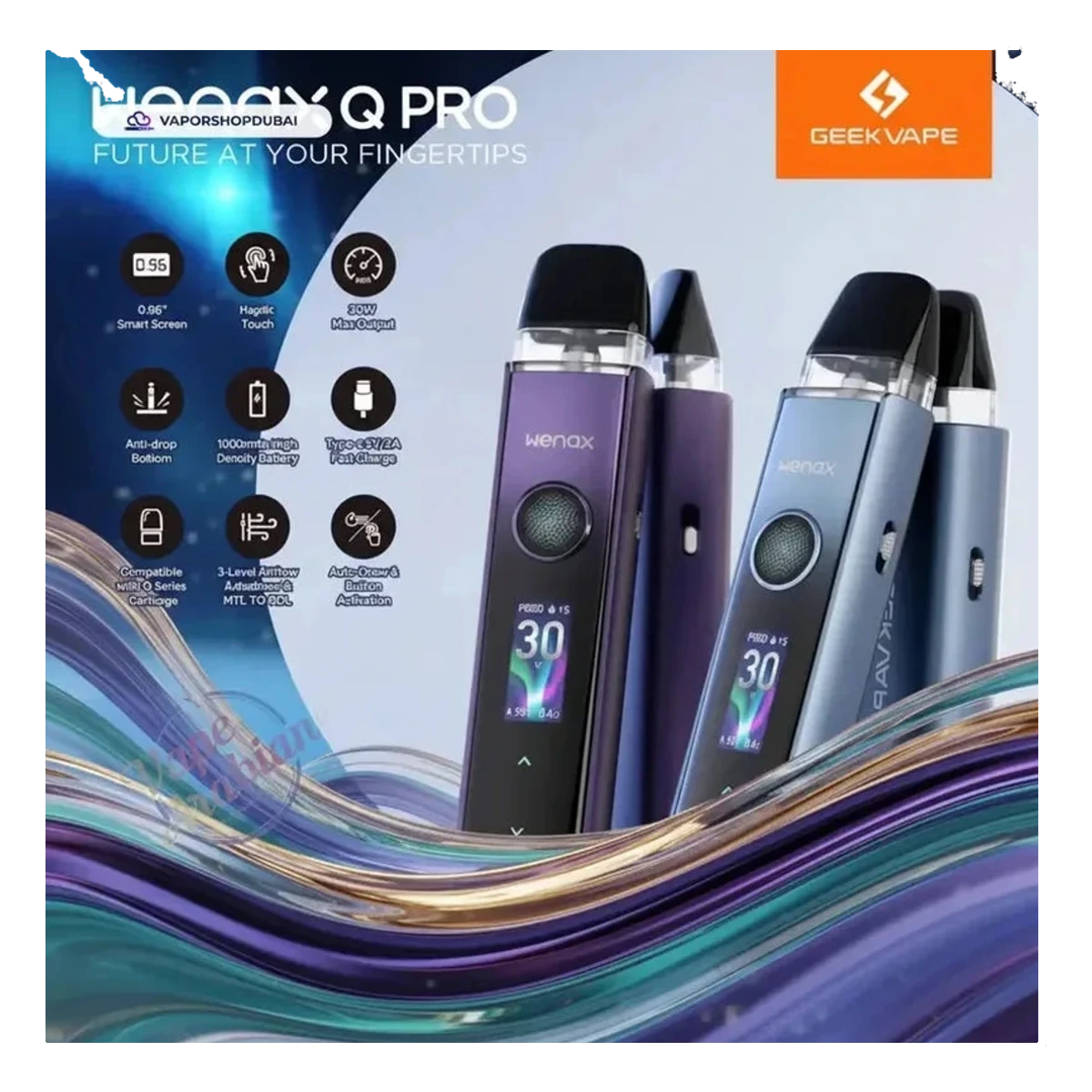 Buy GeekVape GeekVape Wenax Q Pro Pod Kit 2ml Dubai same-day delivery