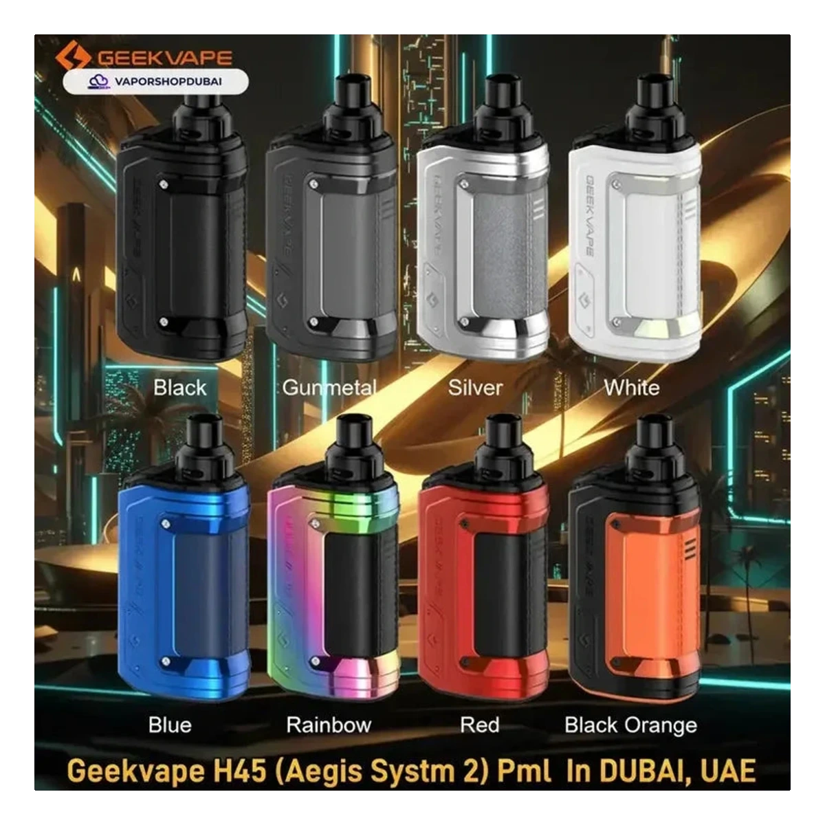Geekvape H45 (Aegis Hero 2) Classic Pod System Kit 1400mAh 4ml In DUBAI, UAE