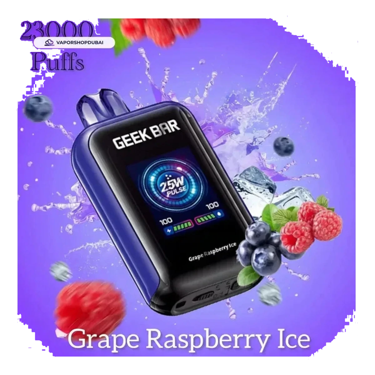 Buy Emirates Vapor Geek Bar Watt 23000 Puffs Disposable Vape 5% (50mg) Nicotine Dubai same-day delivery