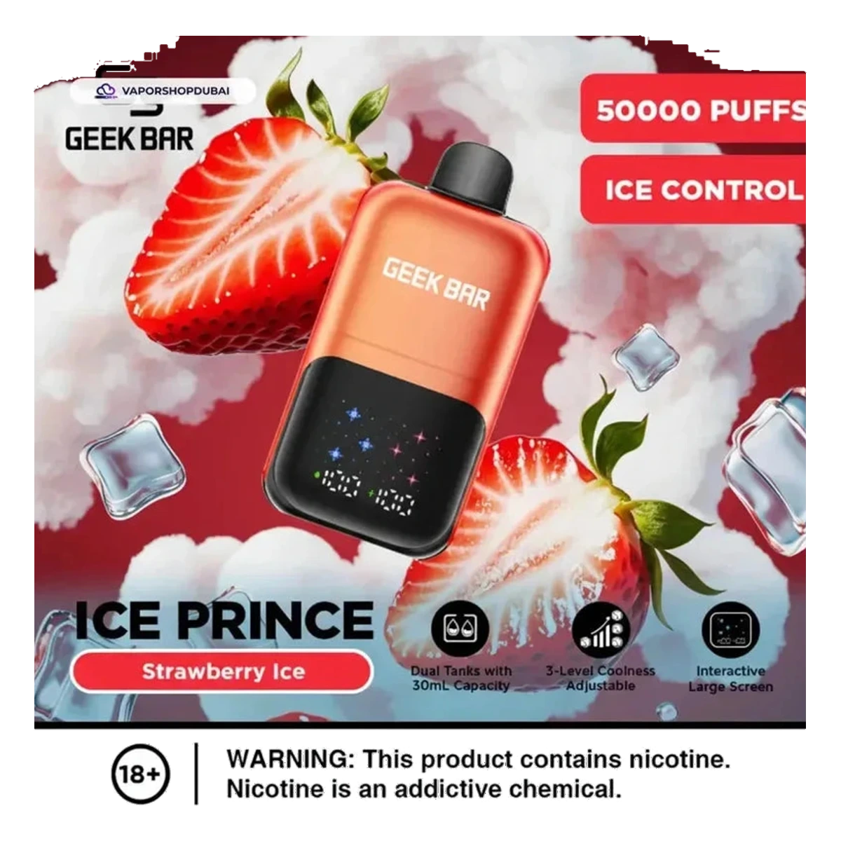 Geek Bar Ice Prince 50000 Puffs Disposable Vape flavors UAE | Emirates Vapor Dubai