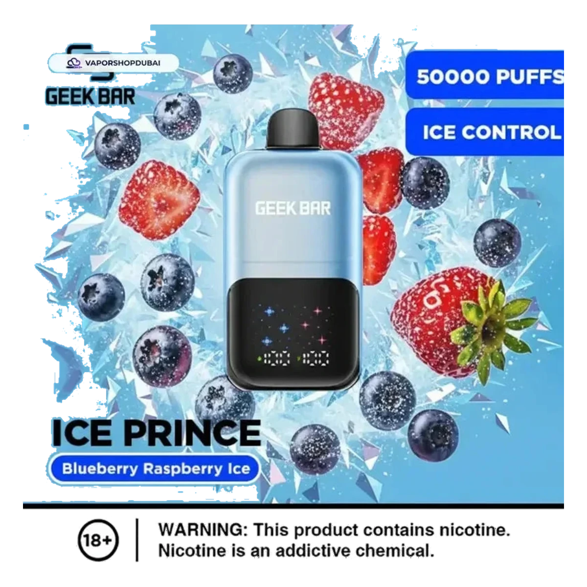 Geek Bar Ice Prince 50000 Puffs Disposable Vape UAE — Buy Dubai | Emirates Vapor