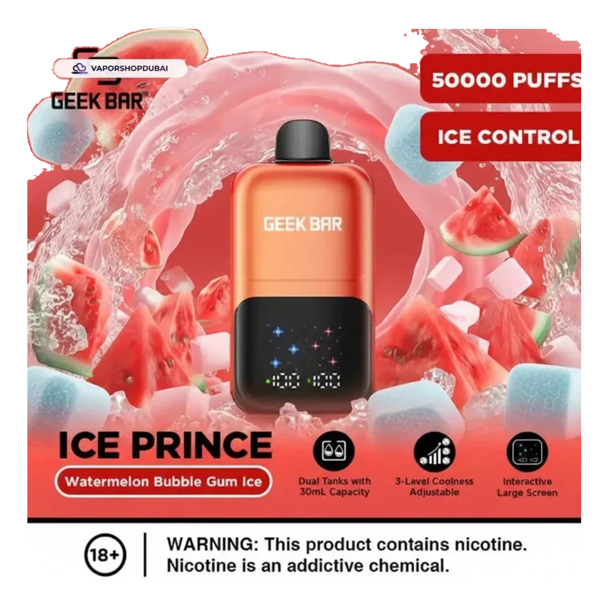 Geek Bar Ice Prince 50000 Puffs Disposable Vape flavors UAE | Emirates Vapor Dubai