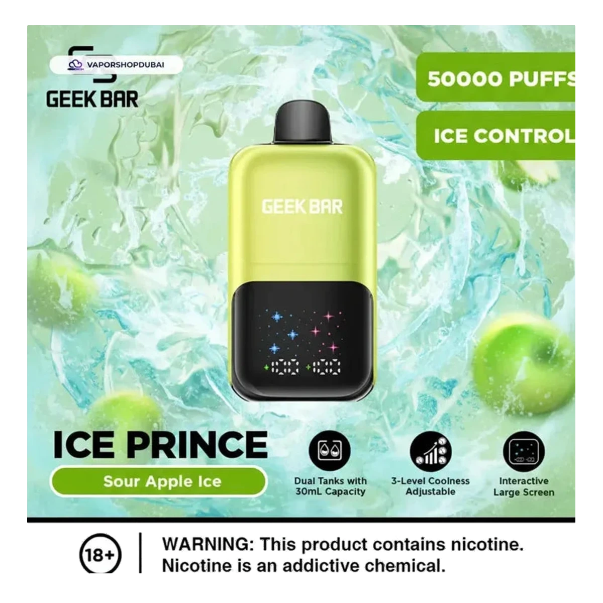 Geek Bar Ice Prince 50000 Puffs Disposable Vape best price UAE — ESMA certified
