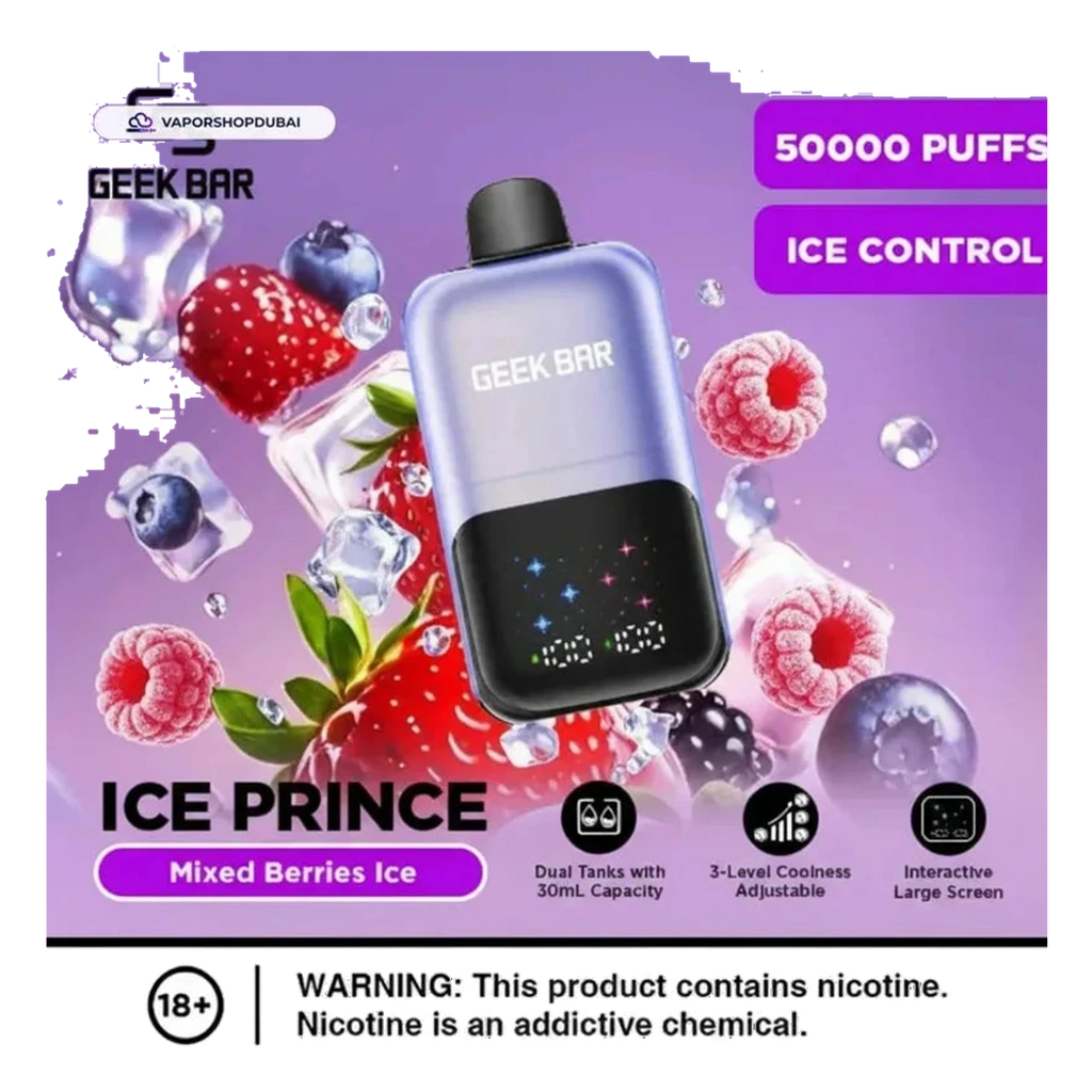 Geek Bar Ice Prince 50000 Puffs Disposable Vape UAE — Buy Dubai | Emirates Vapor
