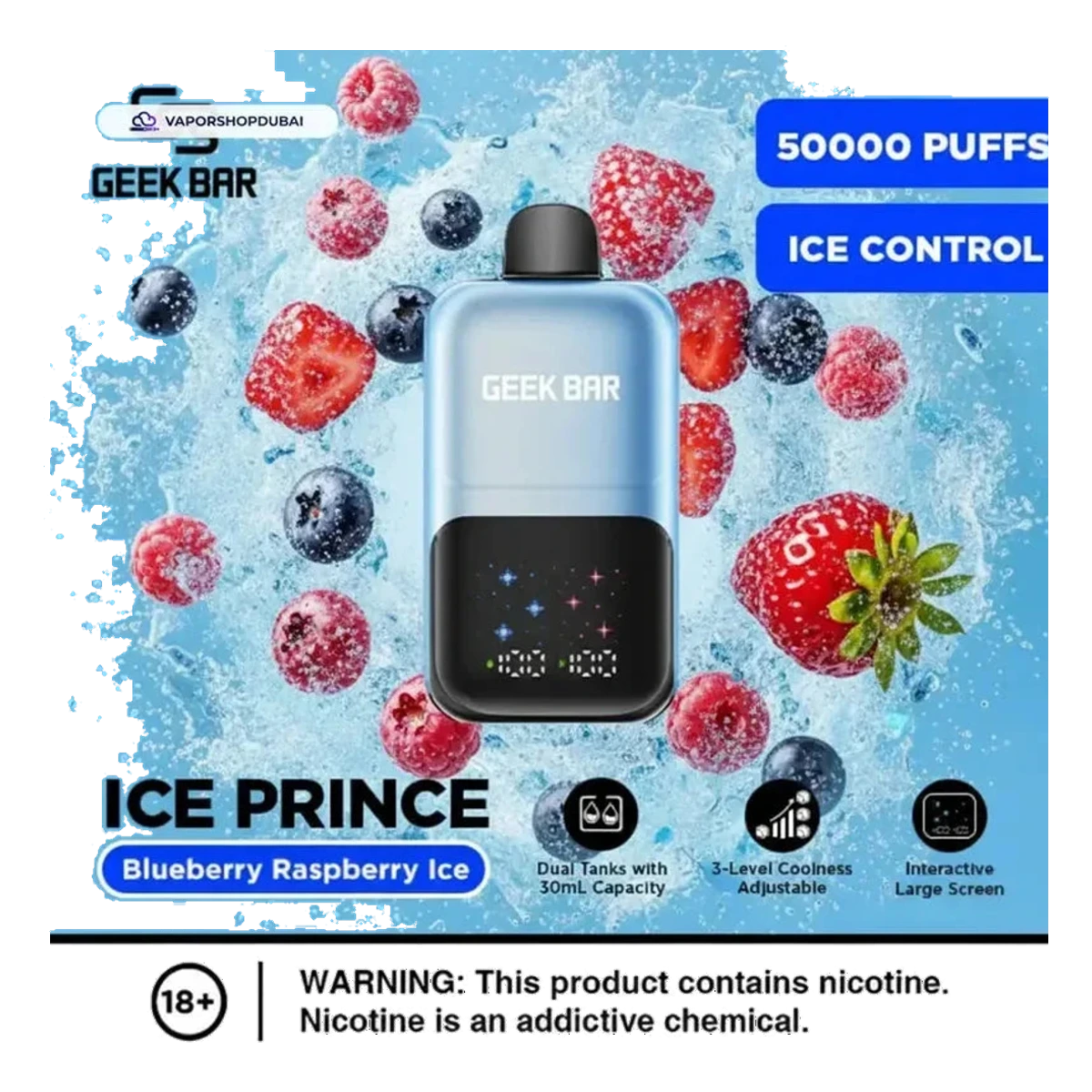 Geek Bar Ice Prince 50000 Puffs Disposable Vape best price UAE — ESMA certified