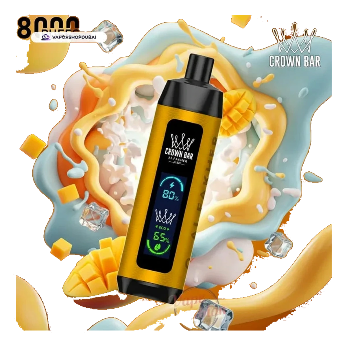 Crown Bar AL FAKHER 8000 Pro DTL 8000Puffs Dual Mode Disposable Vape UAE — Buy Dubai | Emirates Vapor