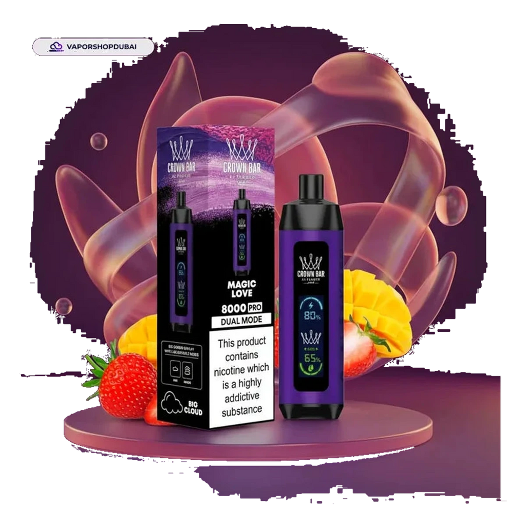 Crown Bar AL FAKHER 8000 Pro DTL 8000Puffs Dual Mode Disposable Vape flavors UAE | Emirates Vapor Dubai