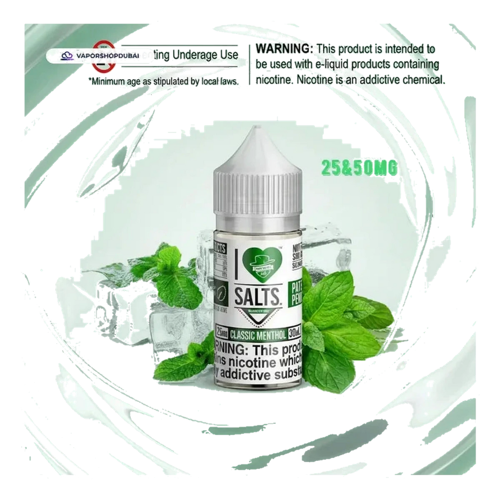 CLASSIC MENTHOL I Love Salts by Mad Hatter Juice options UAE | Emirates Vapor Dubai