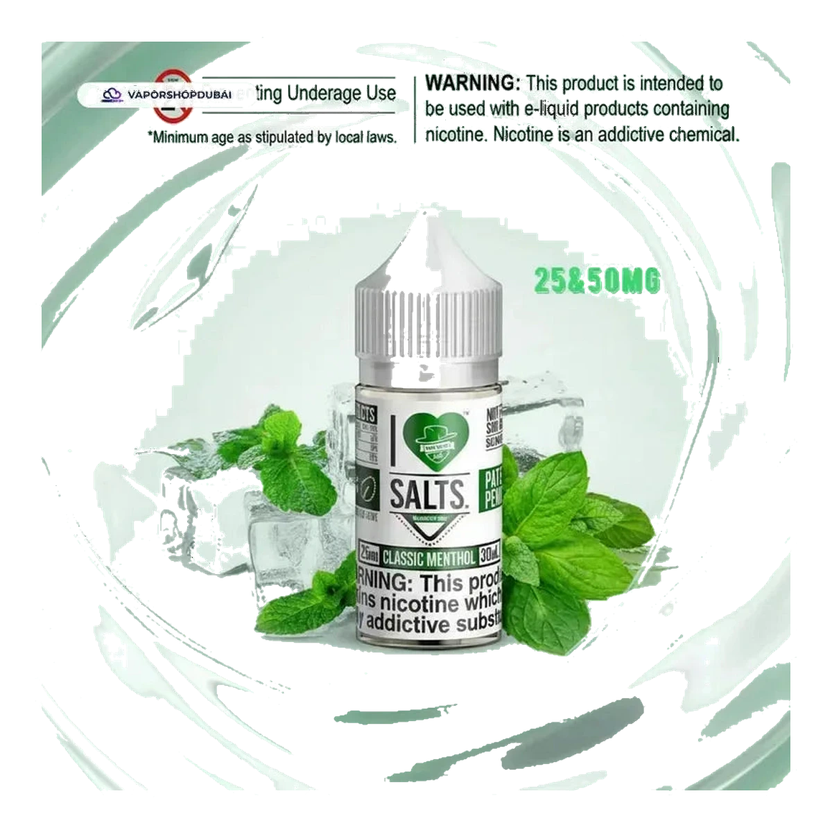 Classic Menthol I Love Salts By Mad Hatter Juice Uae — AED 40 | Emirates Vapor