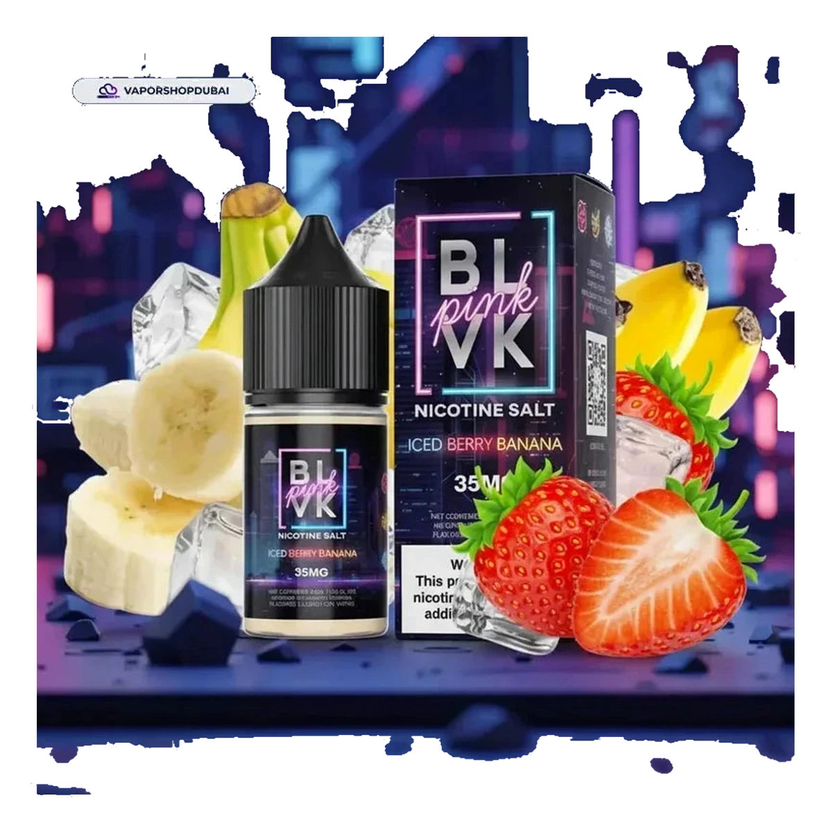 Blvk Unicorn Salt Iced Berry Banana By Blvk Pink Salt Series 30Ml Uae — AED 40 | Emirates Vapor