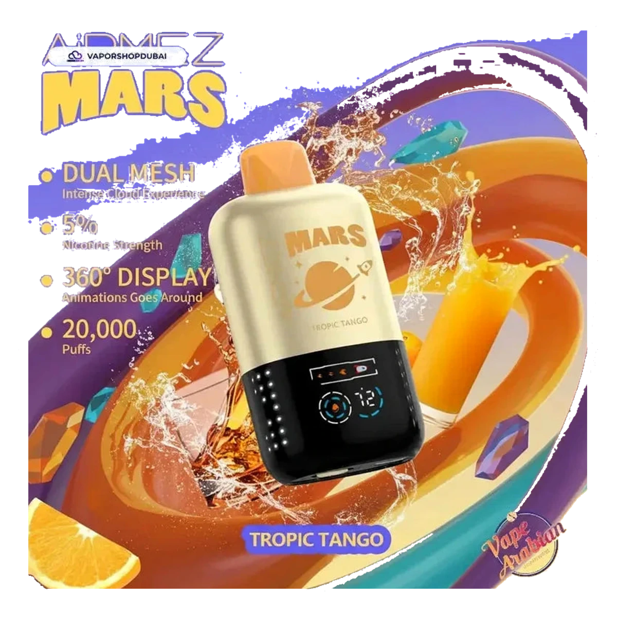 Buy Emirates Vapor AiRMEZ Mars 20000 Puffs Disposable Vape Dubai same-day delivery