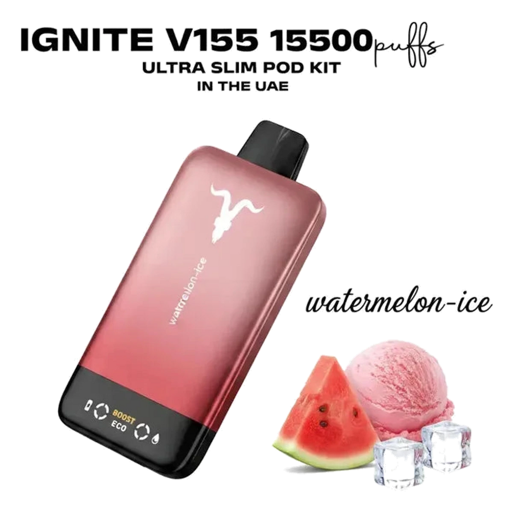IGNITE V155 15500 Puff Vape Ultra Slim Pod Kit best price UAE — ESMA certified