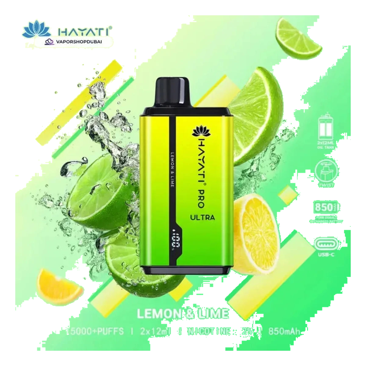 Hayati Pro Ultra 15000 Puffs Disposable Vape In UAE | Emirates Vapor UAE