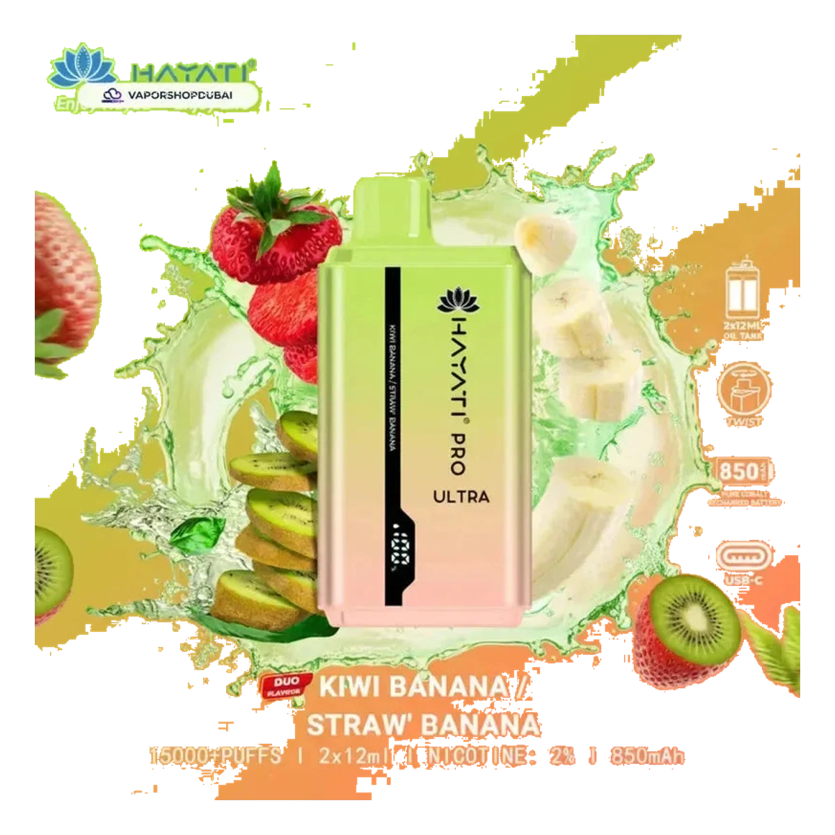 Hayati Pro Ultra 15000 Puffs Disposable Vape In UAE | Emirates Vapor UAE