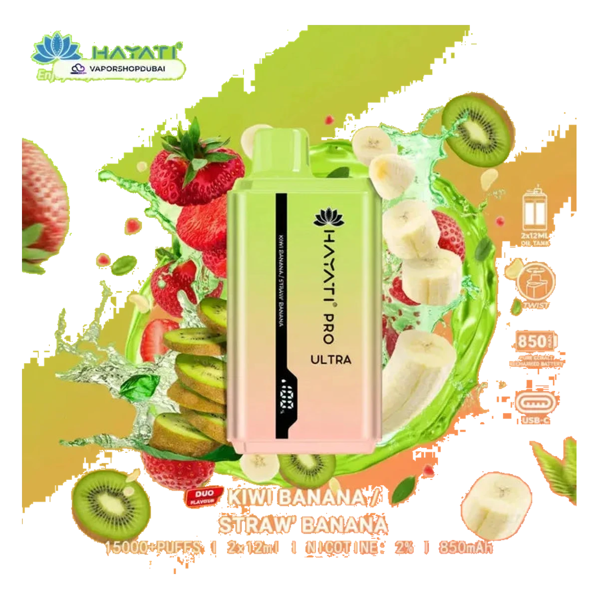 Hayati Pro Ultra 15000 Puffs Disposable Vape In UAE | Emirates Vapor UAE