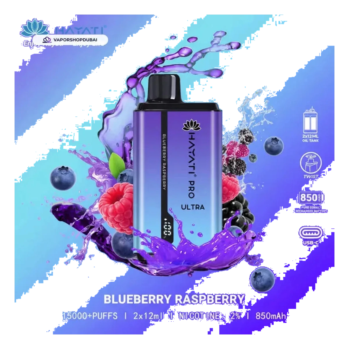 Hayati Pro Ultra 15000 Puffs Disposable Vape In UAE | Emirates Vapor UAE