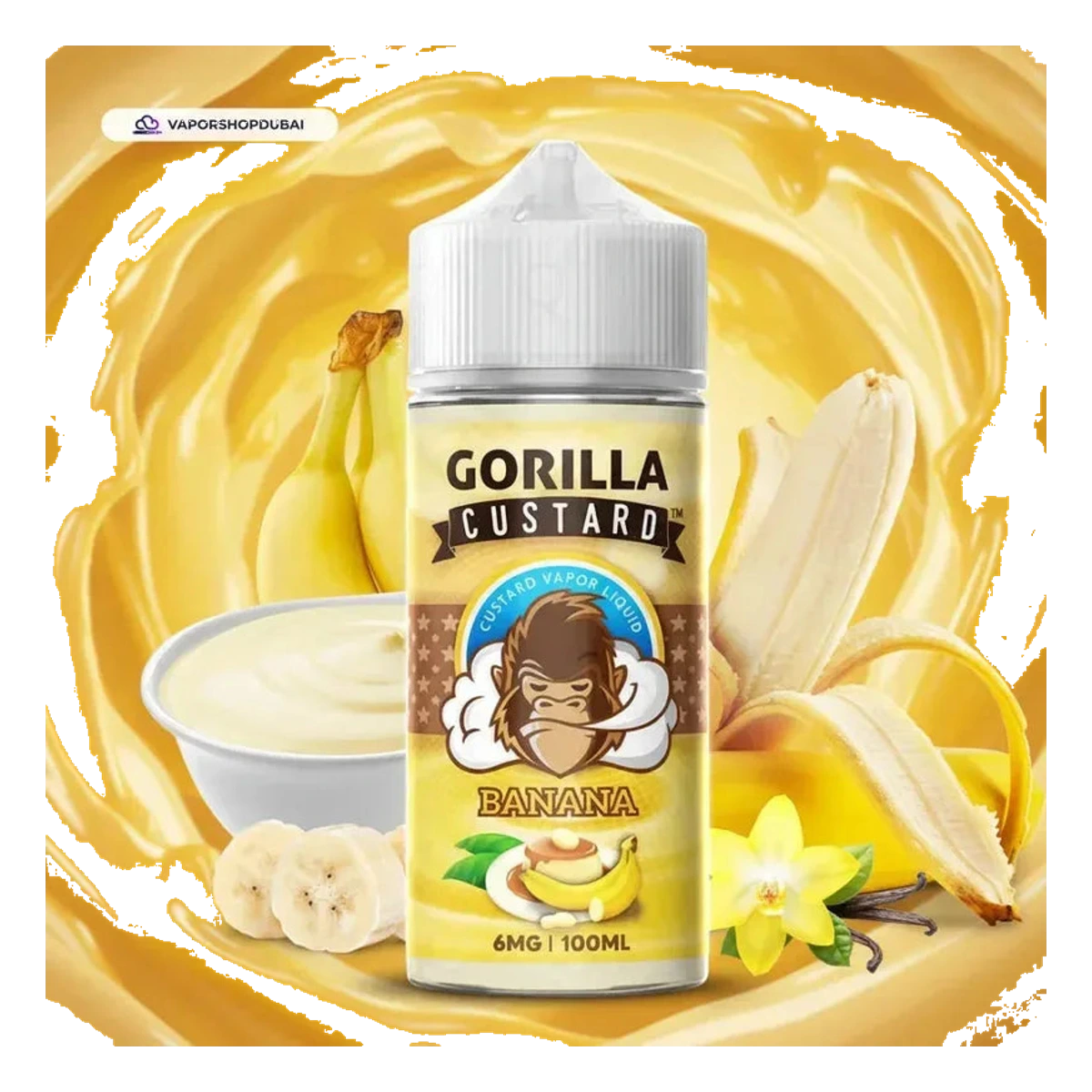 Gorilla Custard 100ml E-Liquid flavors UAE | Emirates Vapor Dubai