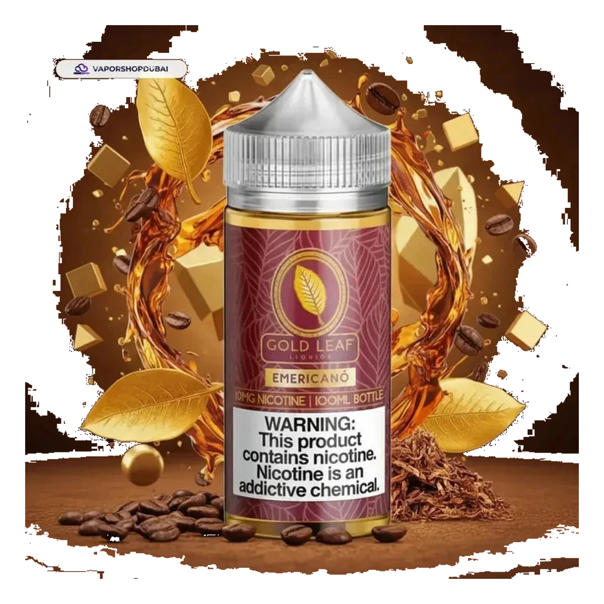 Gold Leaf 100ML E Liquid best price UAE — ESMA certified