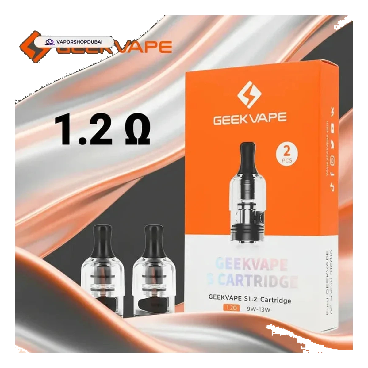 Buy GeekVape GeekVape Wenax S3 Replacement Pods 2ml 2 pieces Dubai same-day delivery
