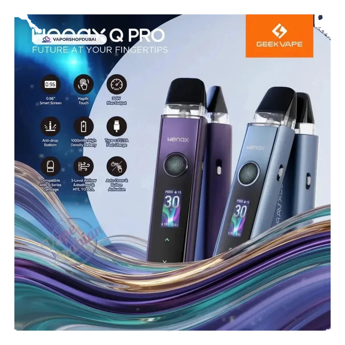 Buy GeekVape GeekVape Wenax Q Pro Pod Kit 2ml Dubai same-day delivery