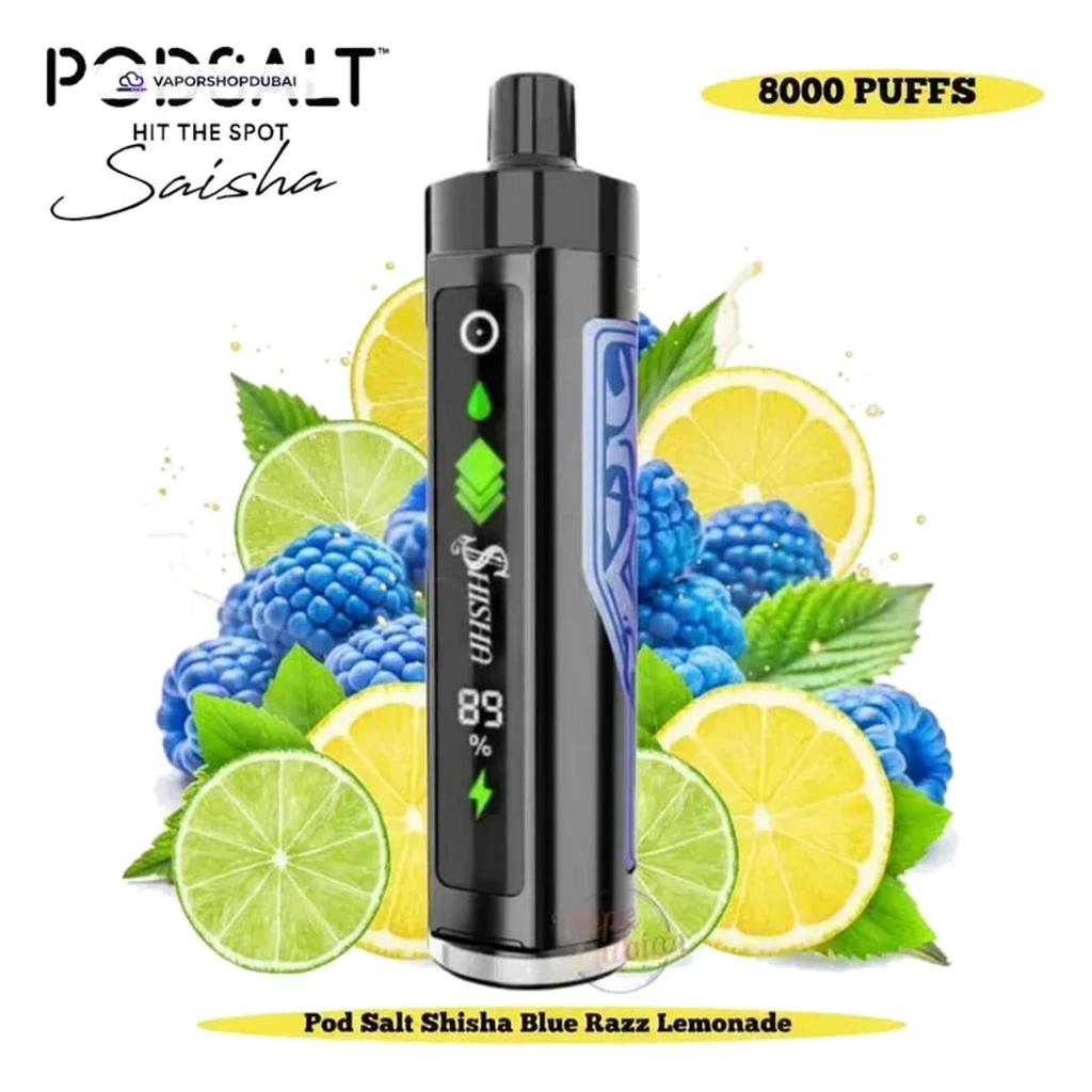 POD SALT Shisha 8000 Puffs DTL 3mg flavors UAE | Emirates Vapor Dubai