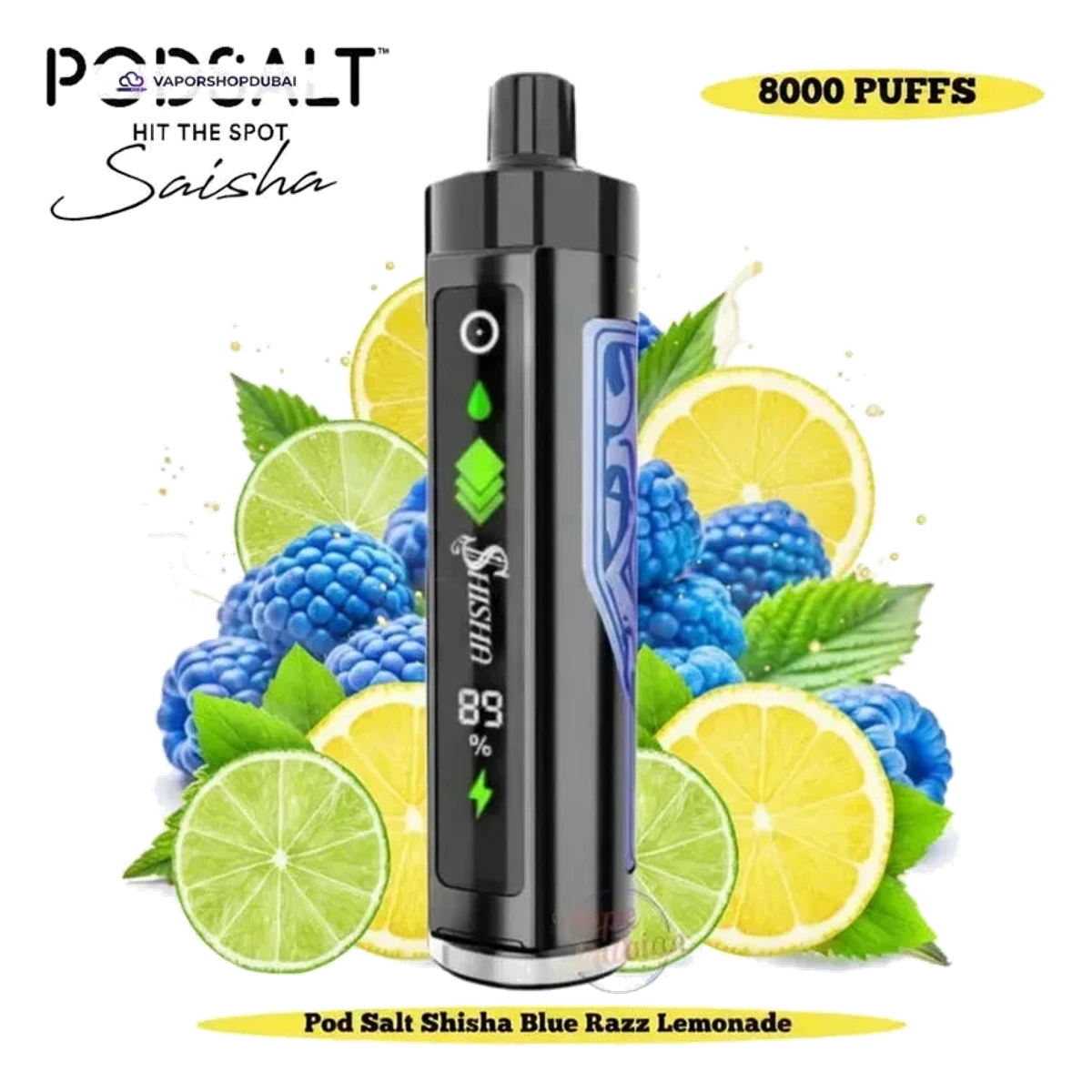 POD SALT Shisha 8000 Puffs DTL 3mg flavors UAE | Emirates Vapor Dubai