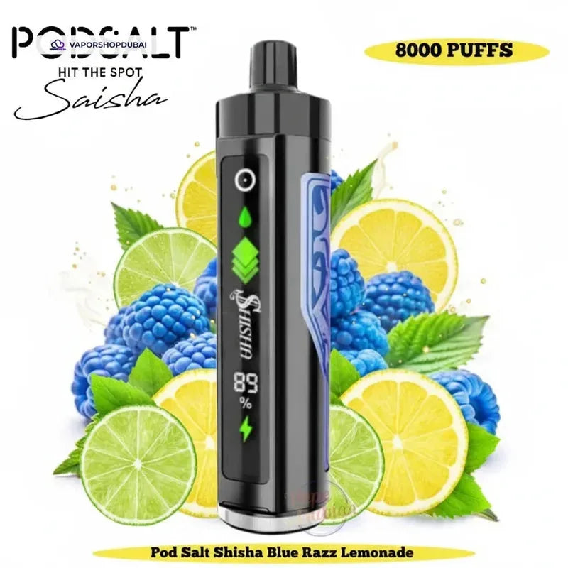 POD SALT Shisha 8000 Puffs DTL 3mg flavors UAE | Emirates Vapor Dubai