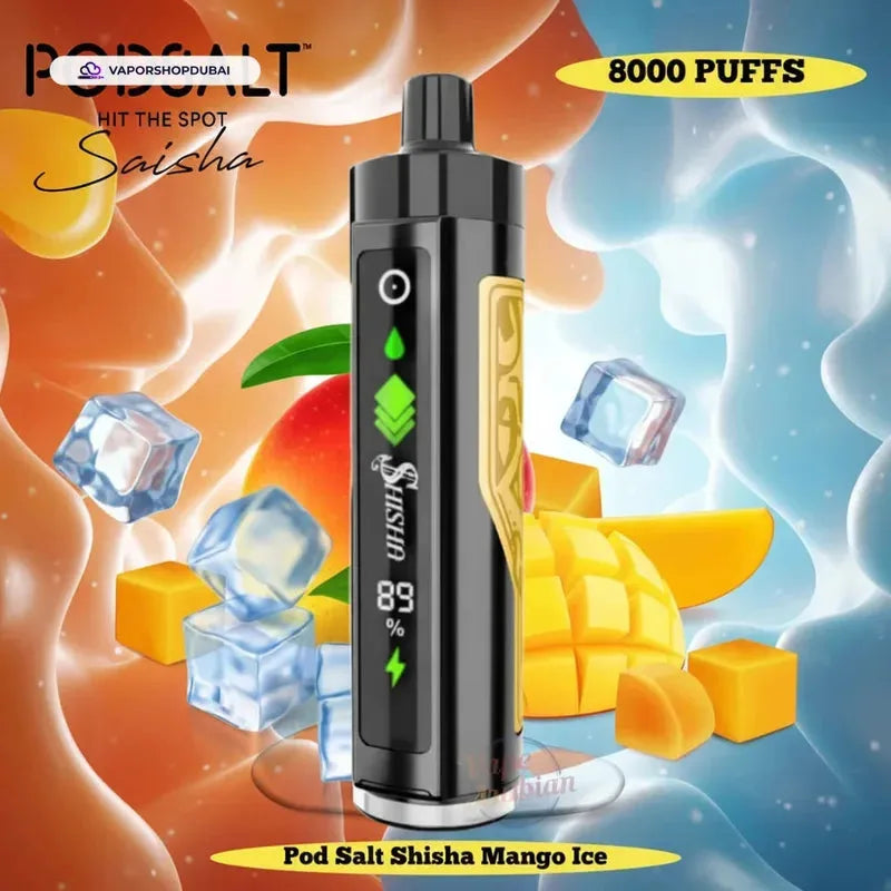 POD SALT Shisha 8000 Puffs DTL 3mg flavors UAE | Emirates Vapor Dubai