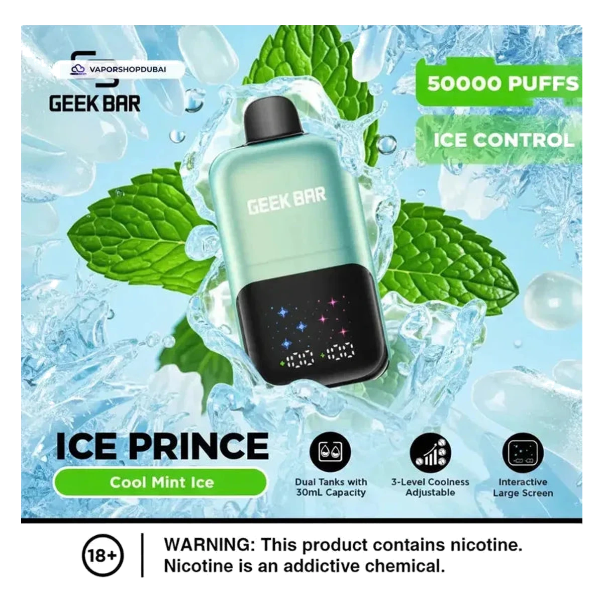 Geek Bar Ice Prince 50000 Puffs Disposable Vape UAE — Buy Dubai | Emirates Vapor