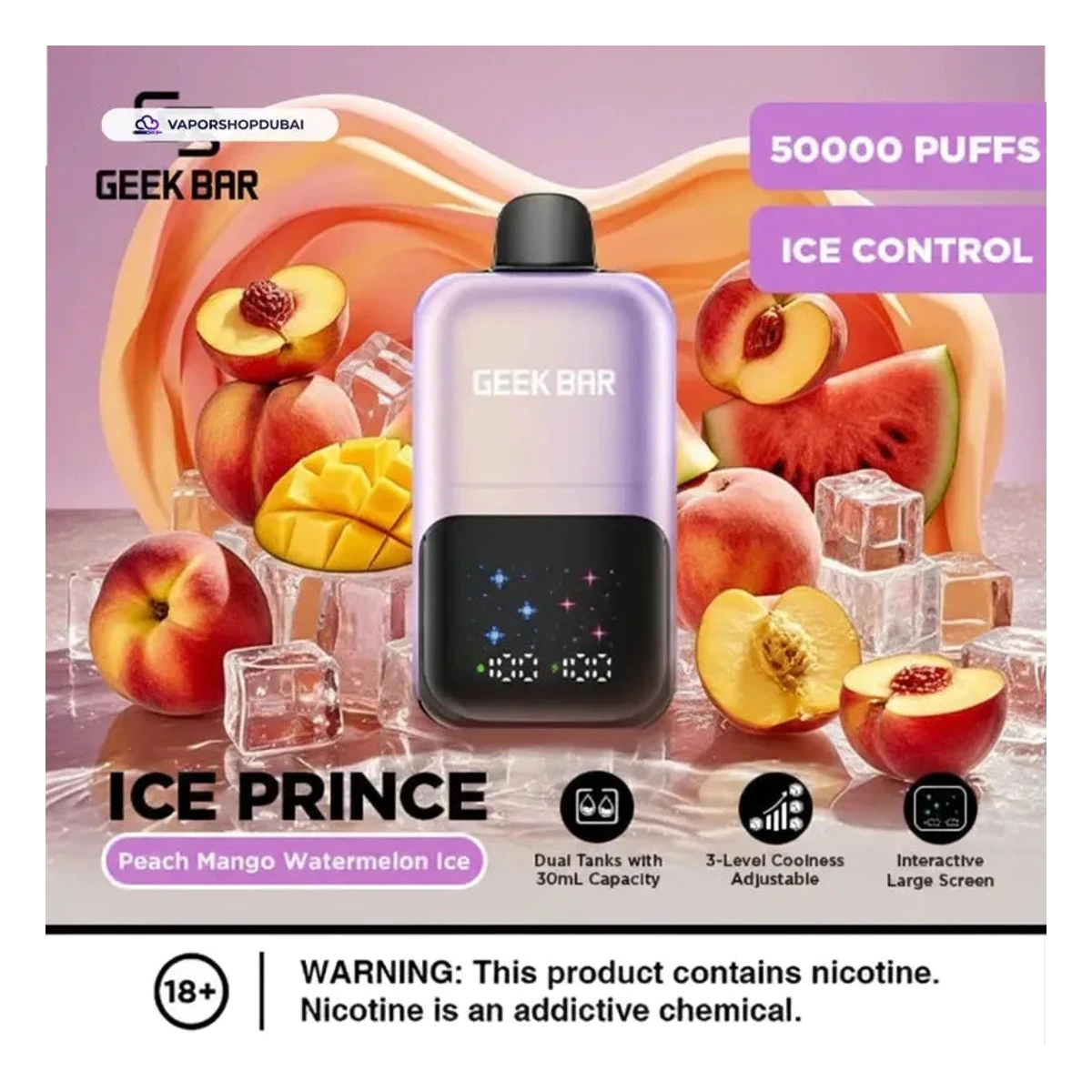 Geek Bar Ice Prince 50000 Puffs Disposable Vape best price UAE — ESMA certified