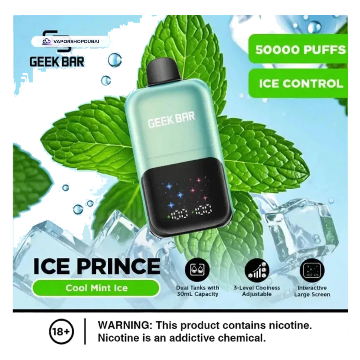 Geek Bar Ice Prince 50000 Puffs Disposable Vape flavors UAE | Emirates Vapor Dubai