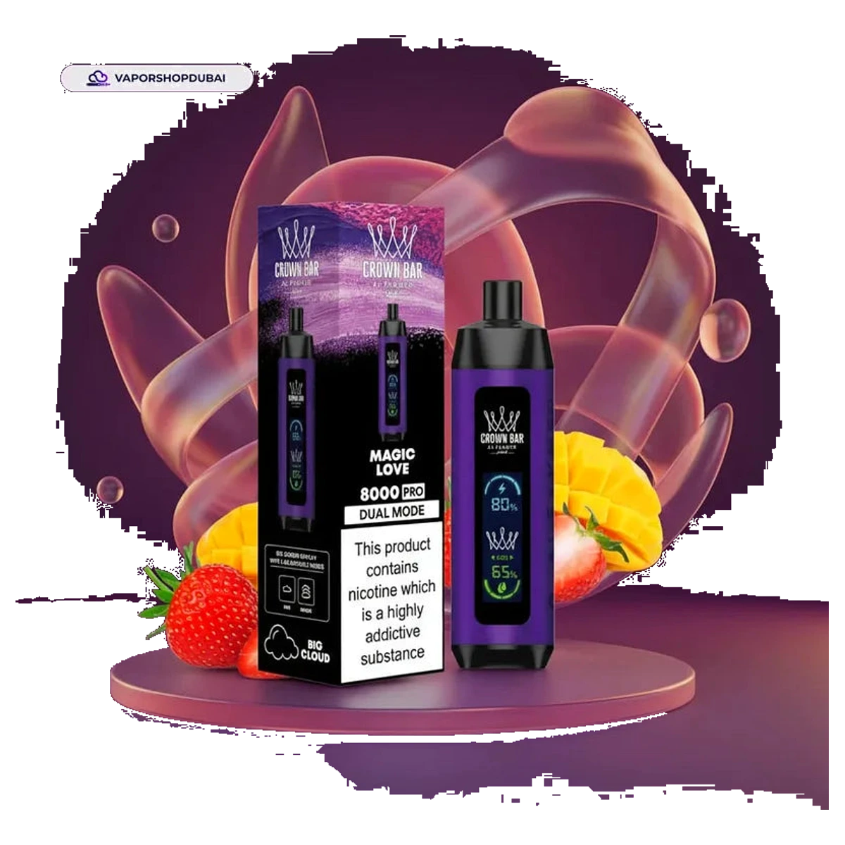 Crown Bar Al Fakher 8000 Pro Dtl 8000Puffs Dual Mode Disposable Vape Uae — AED 40 | Emirates Vapor