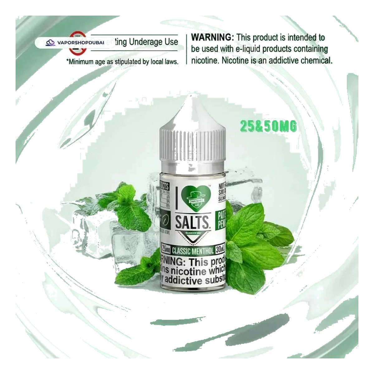 CLASSIC MENTHOL I Love Salts by Mad Hatter Juice best price UAE — ESMA certified