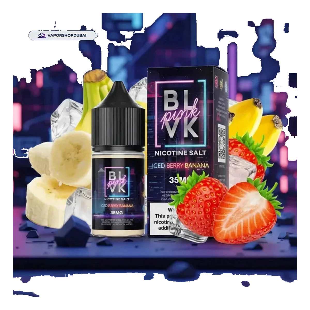BLVK Unicorn Salt Iced Berry banana by BLVK Pink Salt Series 30ml best price UAE — ESMA certified